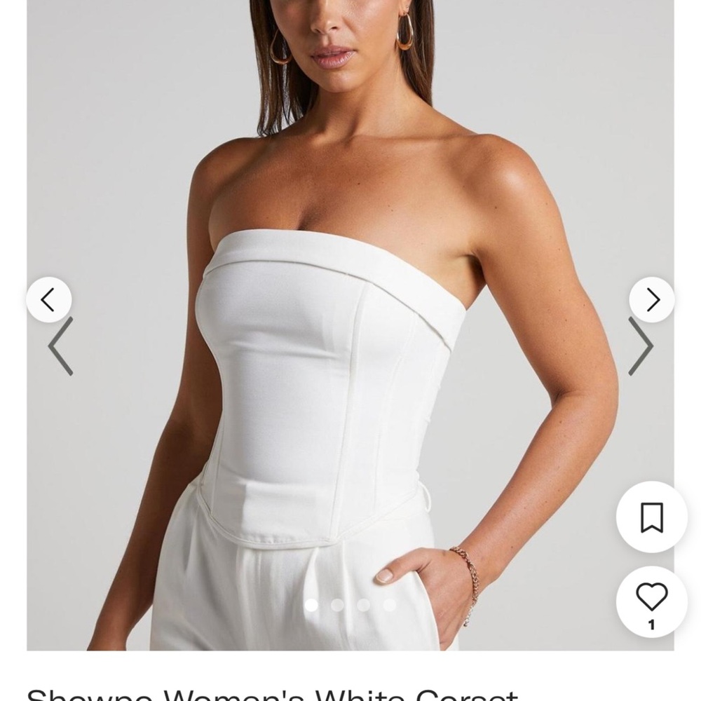 White Strapless Corset Top